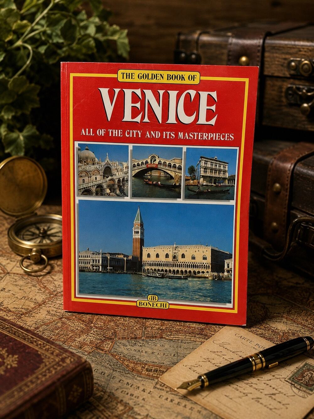 The Golden Book of Venice Bonechi Travel Guide Vintage Italy Coffee Table Book